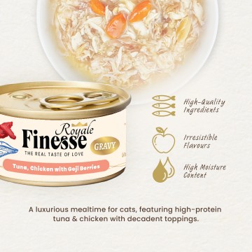 Finesse Royale Tuna & Chicken with Goji Berries Gravy 85g